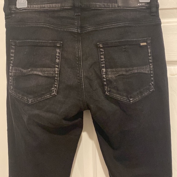 Amiri faded black mx1 skinny jeans, men’s 31us - Picture 10 of 15